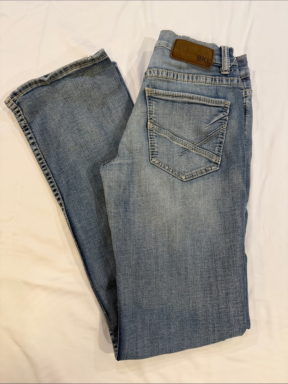 BKE Light Blue Denim Jeans with Back Pocket Stitching